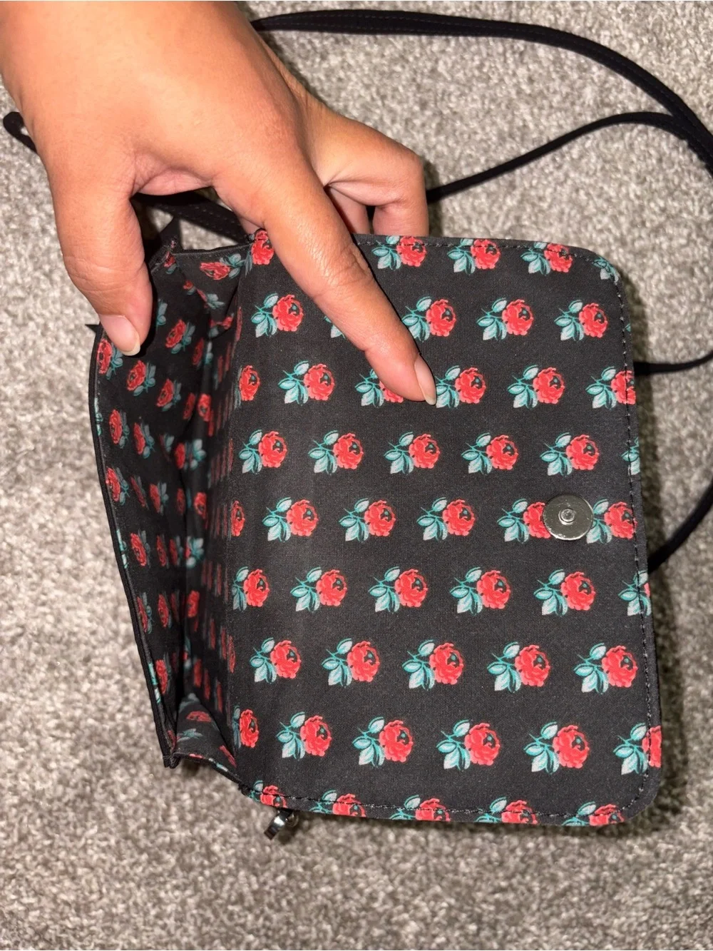 Black Quilted Small Crossbody Bag